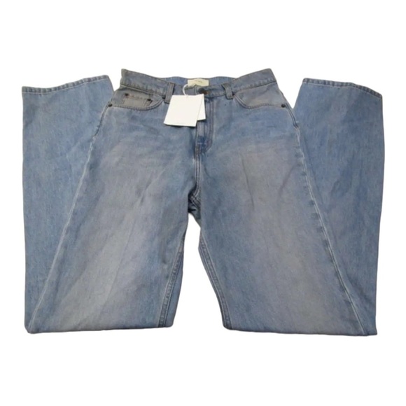 THE ROW Carlton High Rise Straight Leg Jeans Medium Wash Blue Size 8 NWT - Picture 10 of 13